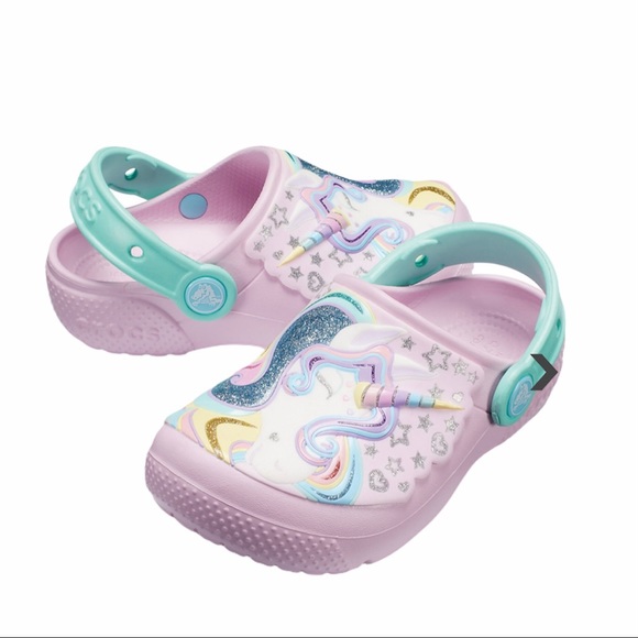 Comfortable Slip on Shoe for Toddlers Crocs Kids Fun Lab Unicorn Clog